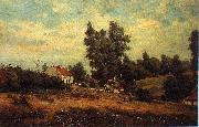 Theodore Fourmois Landscape with farms oil